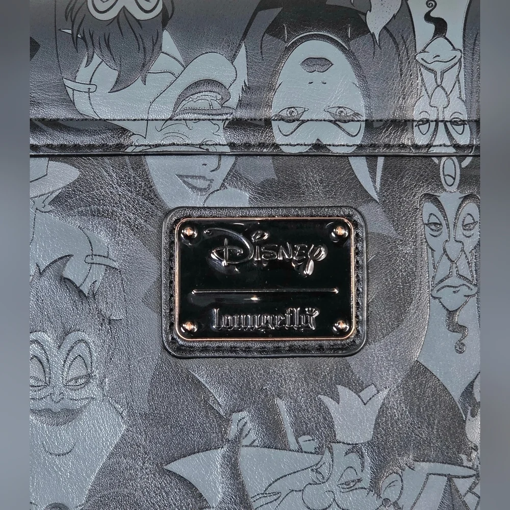 LOUNGEFLY DISNEY VILLAINS DEBOSSED CROSS BODY BAG. - Picture 4 of 7